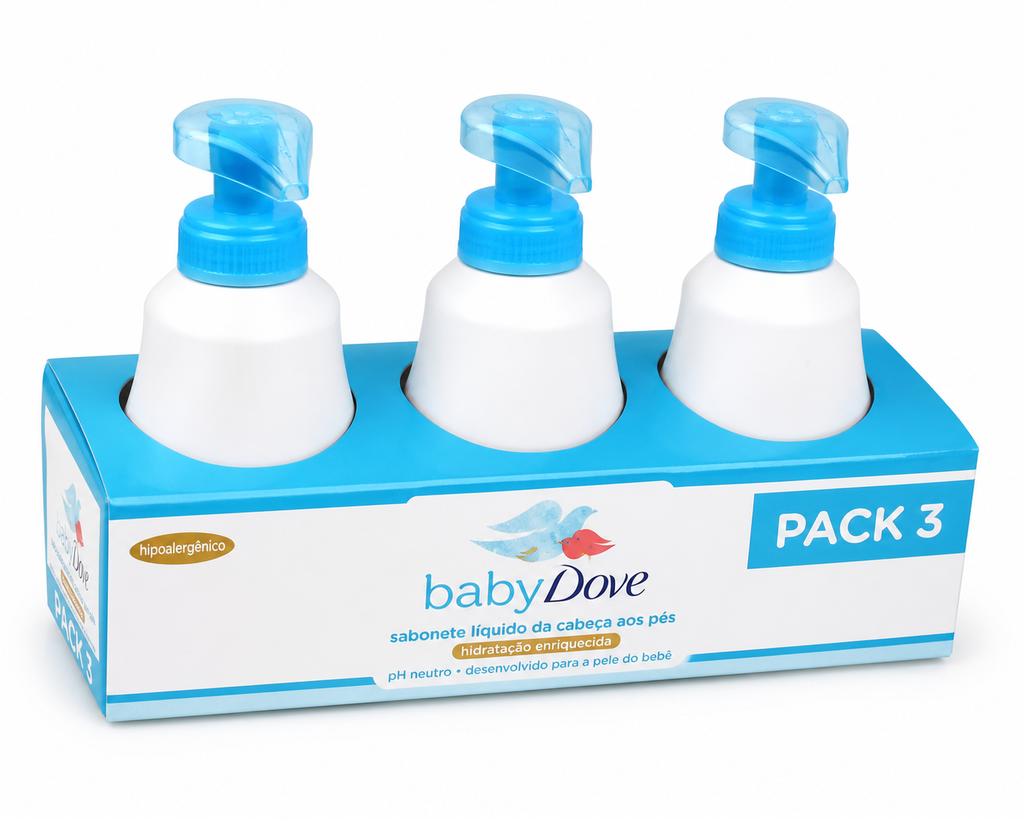 BABY DOVE - Jabon Liquido Pack X3