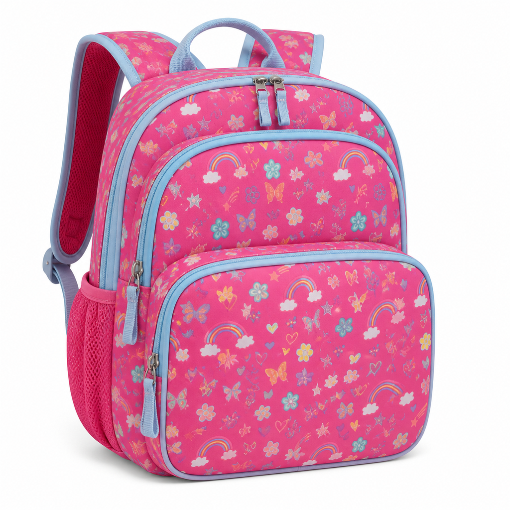 BENTGO - Mochila Rosada Arcoiris