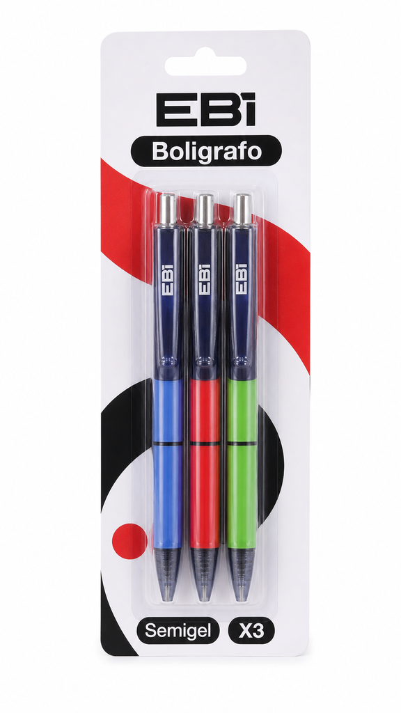 EBI - Boligrafos Semigel X3