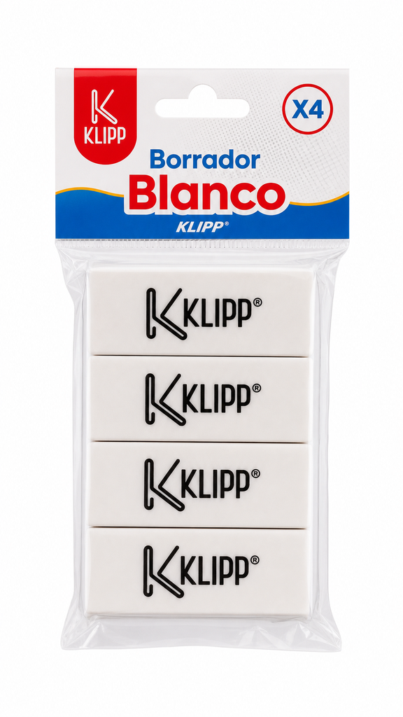 KLIPP - Borrador Blanco X4
