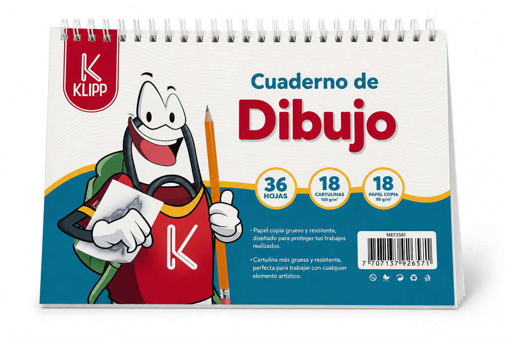 KLIPP - Cuaderno De Dibujo Argollado