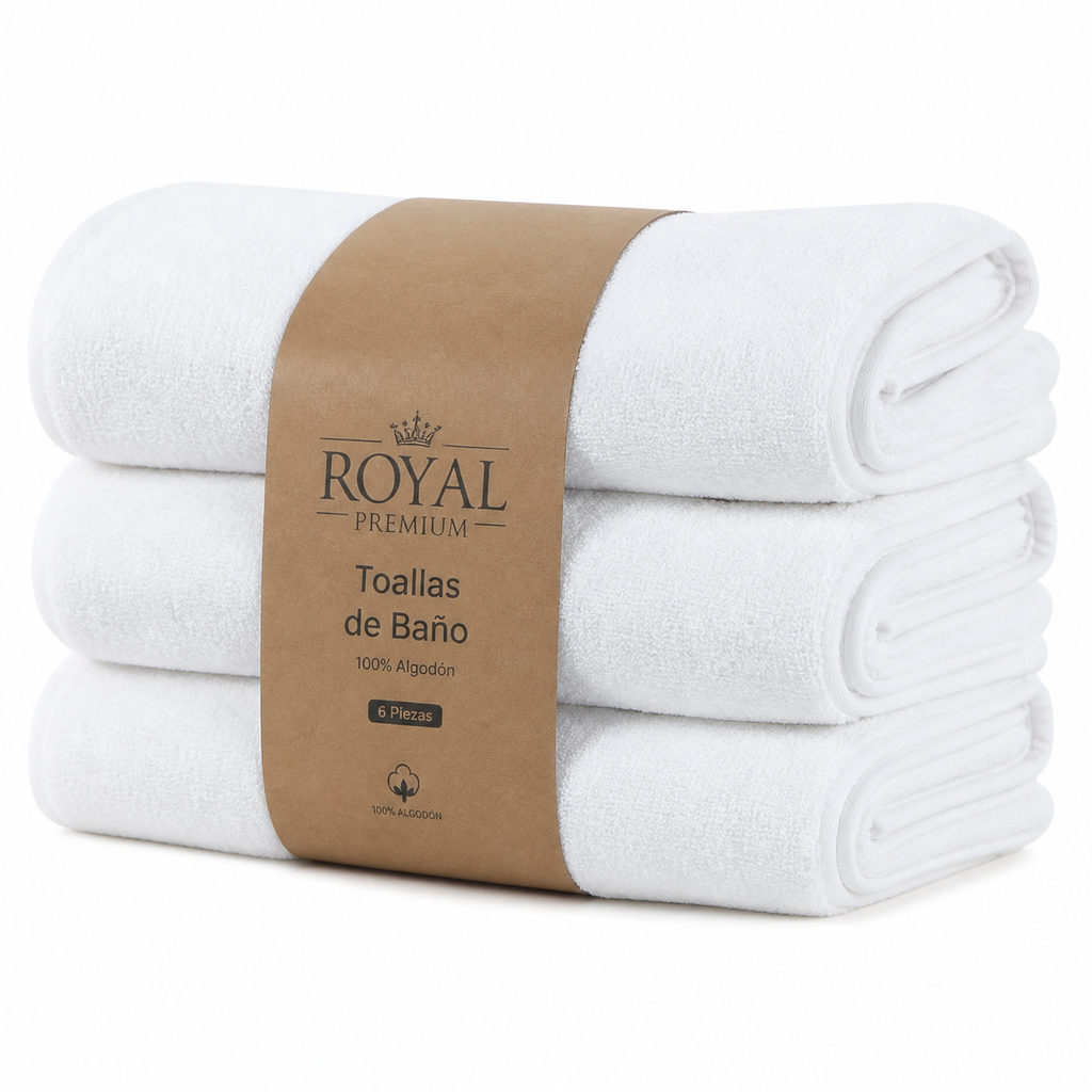 ROYAL - Toallas De Bano Blancas