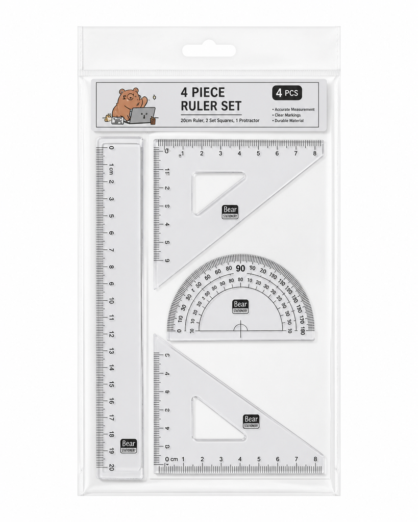 Set Reglas Escolares 4 Piezas