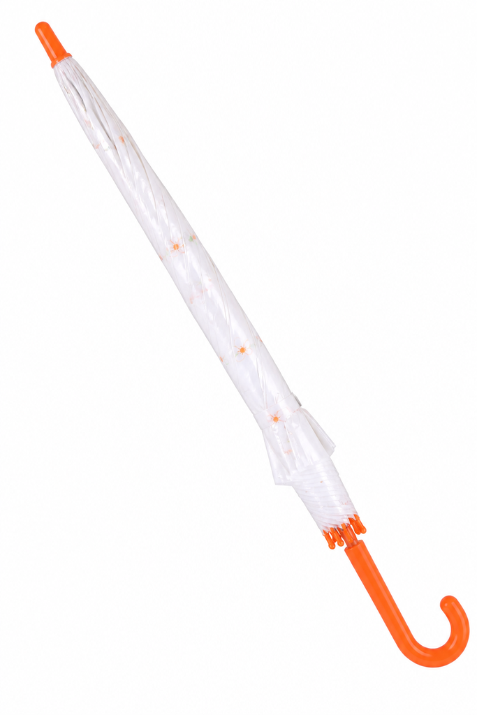 Sombrilla Infantil Blanca Mango Naranja
