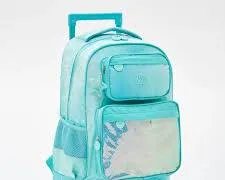 [M100400] Maleta estudiantil lila aguamarina